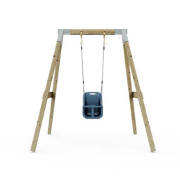 Rebo Premium Single Garden Swing  For Kids - Baby Navy Blue - thumbnail 2