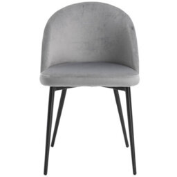 Homcom Modern Upholstered Fabric Bucket Seat Dining Chairs Set Of 2 Grey - thumbnail 9