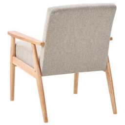 Wyld And Coco Novaliving 3-Piece Sofa Set, Grey Fabric With Light Brown Trim, Wooden Frame - thumbnail 6