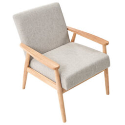 Wyld And Coco Novaliving 3-Piece Sofa Set, Grey Fabric With Light Brown Trim, Wooden Frame - thumbnail 7