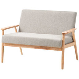 Wyld And Coco Novaliving 3-Piece Sofa Set, Grey Fabric With Light Brown Trim, Wooden Frame - thumbnail 8