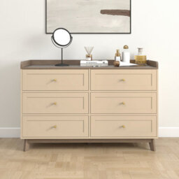 Melody Maison Large Cream 6 Drawer Chest Of Drawers - Oswin Range - thumbnail 5