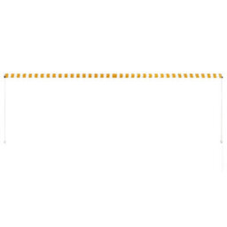 Walplus Retractable Awning Garden Sun Shade Canopy Gazebo For Back Door, Porch, Patio 400X150 Cm Yellow And White - thumbnail 5
