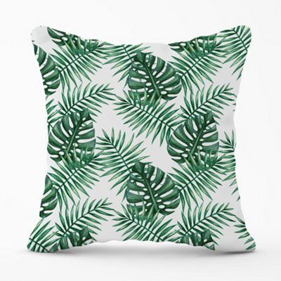 Warren Reed Designer Watercolour Tropical Leaves Cushions 45Cm X 45Cm - image 1