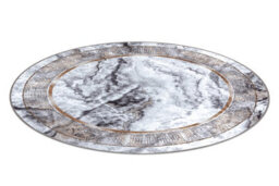 RugsX Miro 51199.805 Circle Washing Carpet Marble, Greek Anti-Slip - Grey /  Circle 80 Cm - thumbnail 3