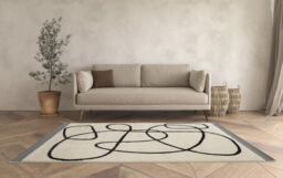GoodHome Chios White Medium Rug, (L)170Cm X (W)120Cm - thumbnail 2