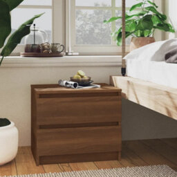 Berkfield Bed Cabinet Brown Oak 50X39X43.5 Cm Engineered Wood