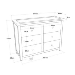 Cabinet Bits Maggiori 6 Drawer Chest Of Drawers Chrome Knob - thumbnail 8