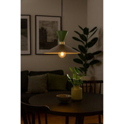 Luminosa Lighting Luminosa Amaris Dome Pendant Ceiling Light Brown, Gold, Green 1X E27 - thumbnail 2