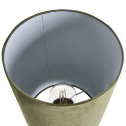 Beliani Bedside Lamp - Olive-Green Ceramic Base With Faux Suede Shade, 62Cm - thumbnail 3