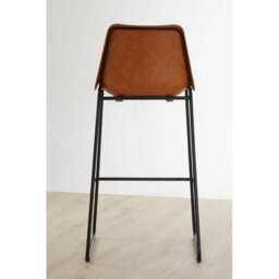 Orsina Elevated And Comfortable Camel Bar Stool With Black Legs, Sleek Kitchen Stool, Stable Contemporary Bar Stool - thumbnail 4