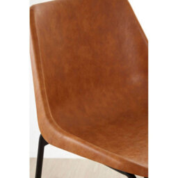 Orsina Elevated And Comfortable Camel Bar Stool With Black Legs, Sleek Kitchen Stool, Stable Contemporary Bar Stool - thumbnail 5