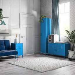 Novogratz Dorel Home Cache Metal Locker With 1 Door Blue - thumbnail 8