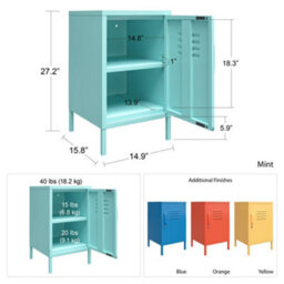 Novogratz Cache Metal Locker With 1 Door Blue - thumbnail 7