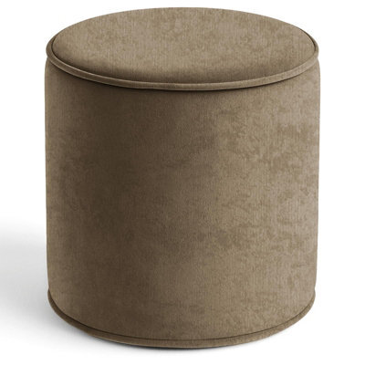istyle mode Round Shape Velvet Bean Bag Pouffe Foot Rest - 40Cm Mink - image 1