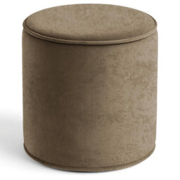 istyle mode Round Shape Velvet Bean Bag Pouffe Foot Rest - 40Cm Mink - thumbnail 1