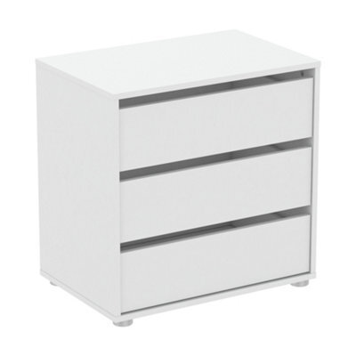 FurniComp LTD Furnicomp Dallas Universal 3 Drawers Matt White 60Cm Internal Chest Of Drawers For Wardrobes - image 1