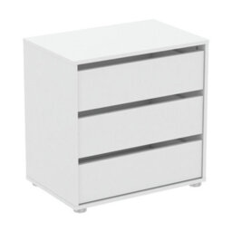 FurniComp LTD Furnicomp Dallas Universal 3 Drawers Matt White 60Cm Internal Chest Of Drawers For Wardrobes - thumbnail 1