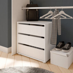 FurniComp LTD Furnicomp Dallas Universal 3 Drawers Matt White 60Cm Internal Chest Of Drawers For Wardrobes - thumbnail 5