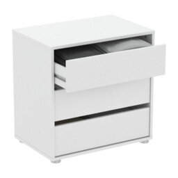 FurniComp LTD Furnicomp Dallas Universal 3 Drawers Matt White 60Cm Internal Chest Of Drawers For Wardrobes - thumbnail 3