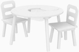 Wooden Storage Table With 2 Chairs, Kids Table And Chair Sets, Kids Children Playroom Bedroom Furniture - thumbnail 4