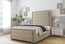 "Sloomy Ashford Almond Coniston Bed Frame With 50"" Upholstered Headboard 4' Small Double" - thumbnail 2