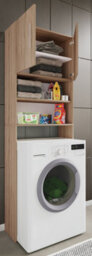 Vcm Bathroom Furniture Washing Machine Cabinet Jutas Sonoma Oak W. 64 X H. 190 X D. 25 Cm - thumbnail 3