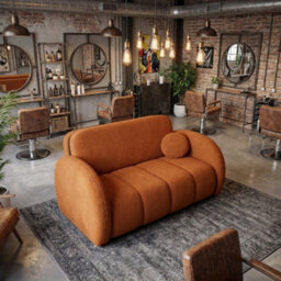 Viva Comfy Iii Upholstered Sofa Bed With Bedding Storage For Living Room Chipboard Metal Legs 152X103X85Cm Orange - thumbnail 3