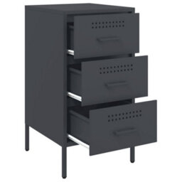 Berkfield Bedside Cabinets 2 Pcs Anthracite 36X39X68 Cm Steel - thumbnail 9