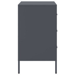 Berkfield Bedside Cabinets 2 Pcs Anthracite 36X39X68 Cm Steel - thumbnail 7