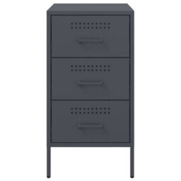 Berkfield Bedside Cabinets 2 Pcs Anthracite 36X39X68 Cm Steel - thumbnail 6