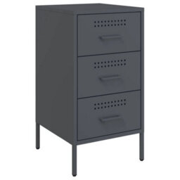 Berkfield Bedside Cabinets 2 Pcs Anthracite 36X39X68 Cm Steel - thumbnail 5