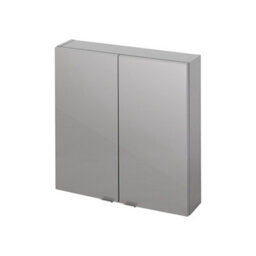 GoodHome Imandra Compact Gloss Anthracite Bathroom Double Wall Cabinet (H)60Cm (W)6Cm - thumbnail 1
