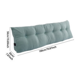 Living And Home Light Lake Blue Chenille Triangle Throw Pillow For Sofa, 180Cm W X 20Cm D X 50Cm H - thumbnail 9