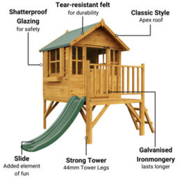 Billyoh Bunny Max Tower Playhouse With Slide - 4 X 4 - thumbnail 3