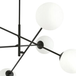 Emibig Lighting Emibig Linear Pendant Lamp 6 X E14 Black With White Shade - thumbnail 4