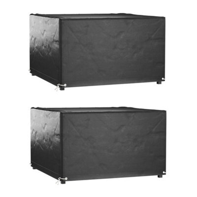Walplus Outdoor Garden Furniture Covers 2 Pcs 8 Eyelets 125X125X75 Cm Square - image 1