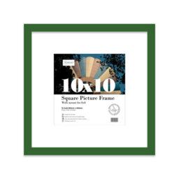 "10X10"" Green Picture Frame - 10X10"" Square Frame With 8X8"" Mount For 10X10""/8X8"" Pictures Art Deco Style Room Decor, 1 Pack" - thumbnail 1