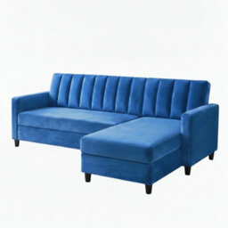 Dorel Home Celine Sto Sofabed Lshape Blue Velvet - thumbnail 4