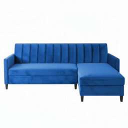 Dorel Home Celine Sto Sofabed Lshape Blue Velvet - thumbnail 7