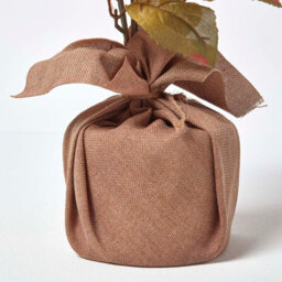 Homescapes Artificial Yellow & Golden Handcrafted Sunflower Arrangement In Burlap Pot, 40 X 25 Cm - thumbnail 3