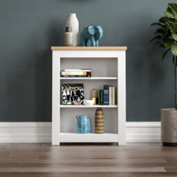 Lassic Vida Designs Arlington White 3 Tier Bookcase Freestanding Shelving Unit (H)750mm (W)600mm (D)240mm - thumbnail 6