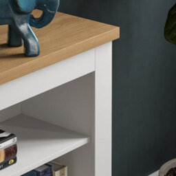 Lassic Vida Designs Arlington White 3 Tier Bookcase Freestanding Shelving Unit (H)750mm (W)600mm (D)240mm - thumbnail 4