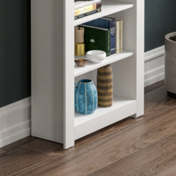 Lassic Vida Designs Arlington White 3 Tier Bookcase Freestanding Shelving Unit (H)750mm (W)600mm (D)240mm - thumbnail 5