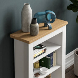 Lassic Vida Designs Arlington White 3 Tier Bookcase Freestanding Shelving Unit (H)750mm (W)600mm (D)240mm - thumbnail 3