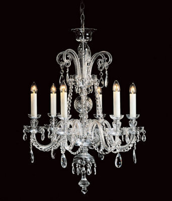 Luminosa Lighting Luminosa Liberec Georgian Lead Crystal Multi Arm Chandelier