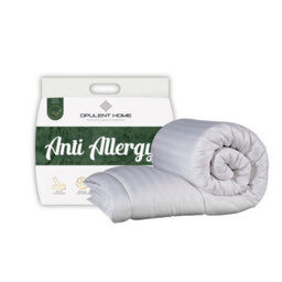 Opulent Home 15 Tog Single Winter Duvet - Extra Warm, Anti-Allergy, Breathable Striped Microfibre Quilt
