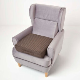 Homescapes Brown Suede Orthopaedic Foam Armchair Booster Cushion - thumbnail 5