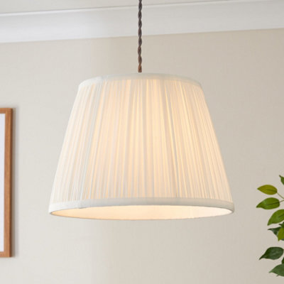 Harbour Studio Serena Ivory Cotton Effect Pleated Conical Lamp Shade (D)30Cm - image 1