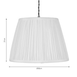 Harbour Studio Serena Ivory Cotton Effect Pleated Conical Lamp Shade (D)30Cm - thumbnail 7